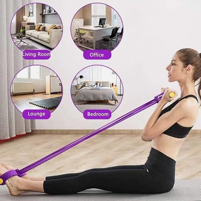 Saludea Gentle Fit, Wildboy Exercise Band, 21 Fitness Resistance Bands-4 Tube Pedal Ankle Puller, Pedal Ankle Puller Resistance Bands, Stirrup Puller for Exercise,Stretching Bands for Arm&Leg