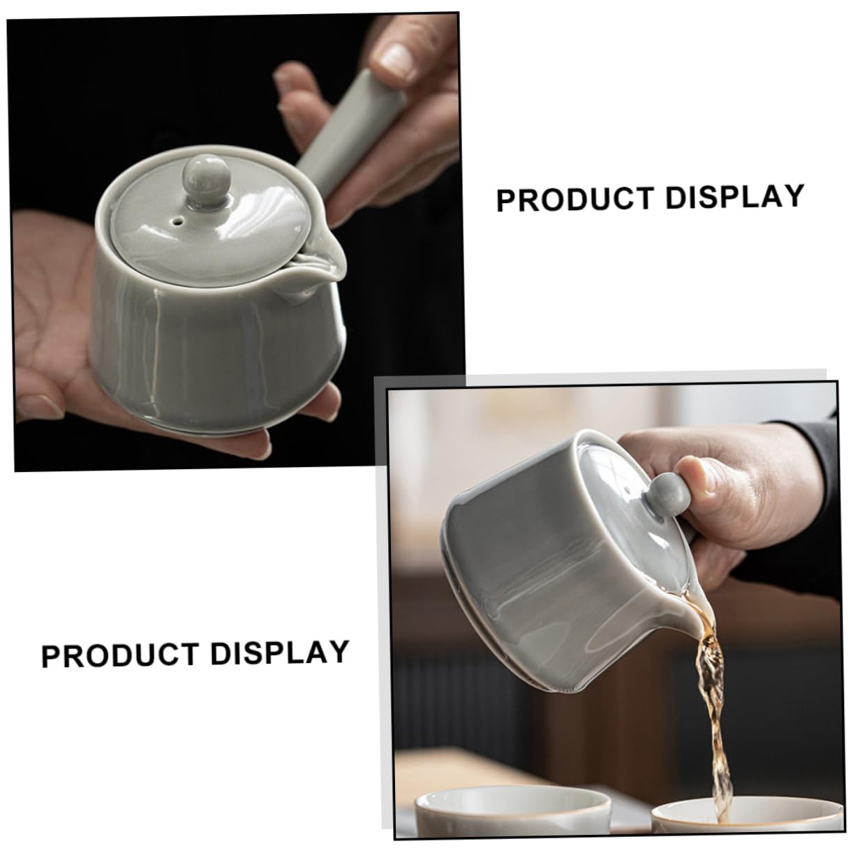 IMIKEYA Tetera Pequeña de Cerámica Estilo Japonés, Diseño Ergonómico y Elegante para Uso en Oficina o Cocina