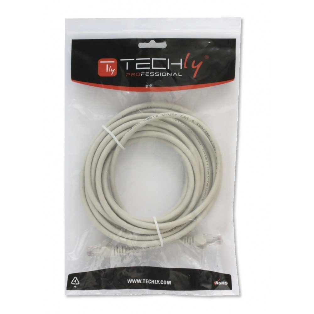 Techly Professional 100846 Cavo di Rete Patch in Rame Cat.6 Grigio UTP 30m Grigio