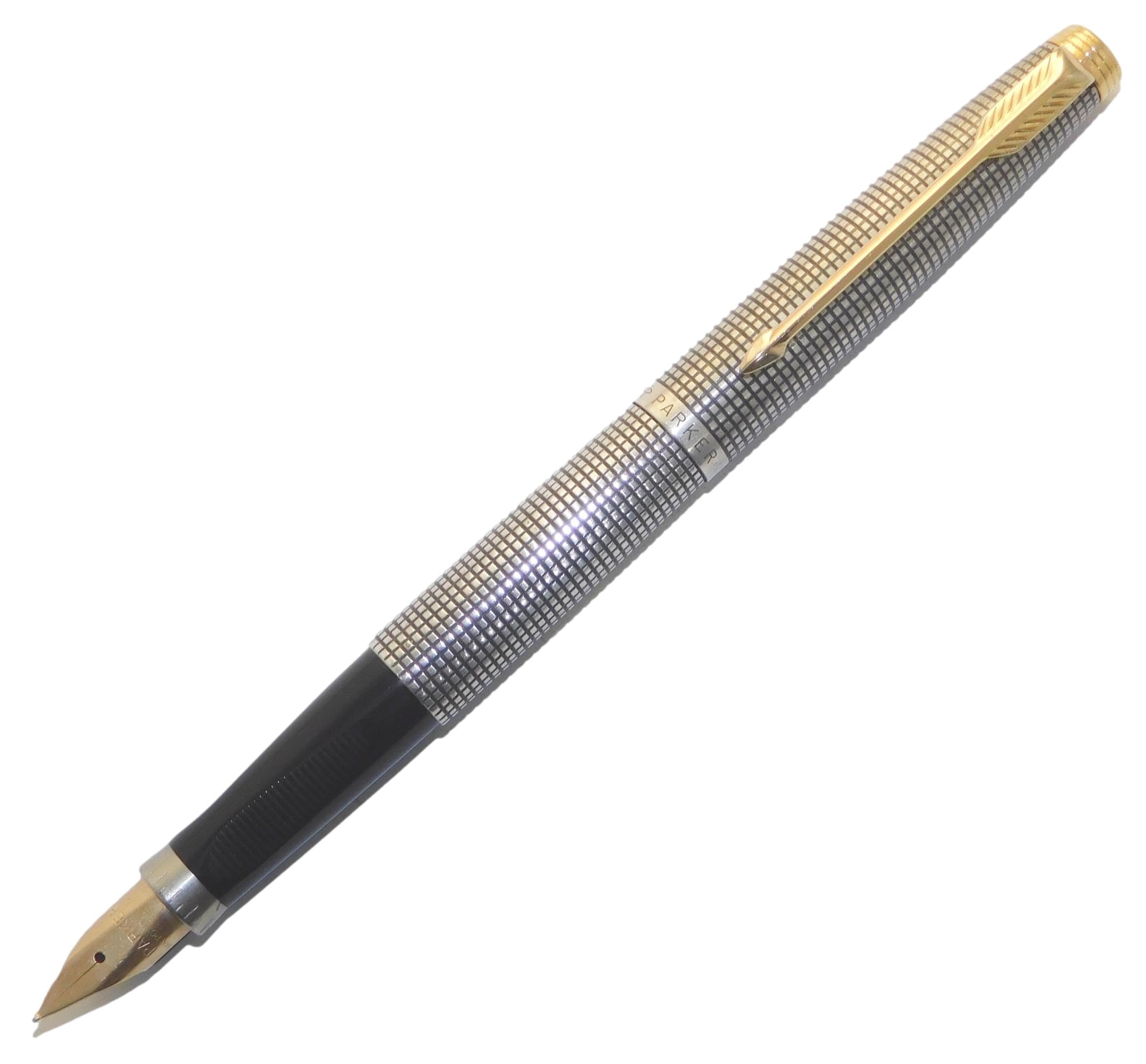 Parker75CiseleスターリングUSA お値下げ Caneta Tinteiro Parker 75 Sterling Silver Ciselé Pena Ouro 14k M