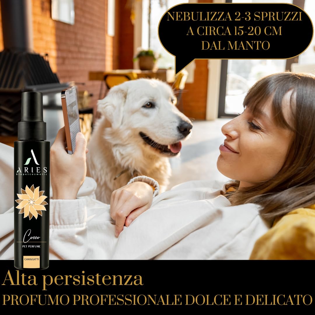 Parfum pour chiens longue durée à la noix de coco, spray déodorant pour chiens et chats, doux et intense