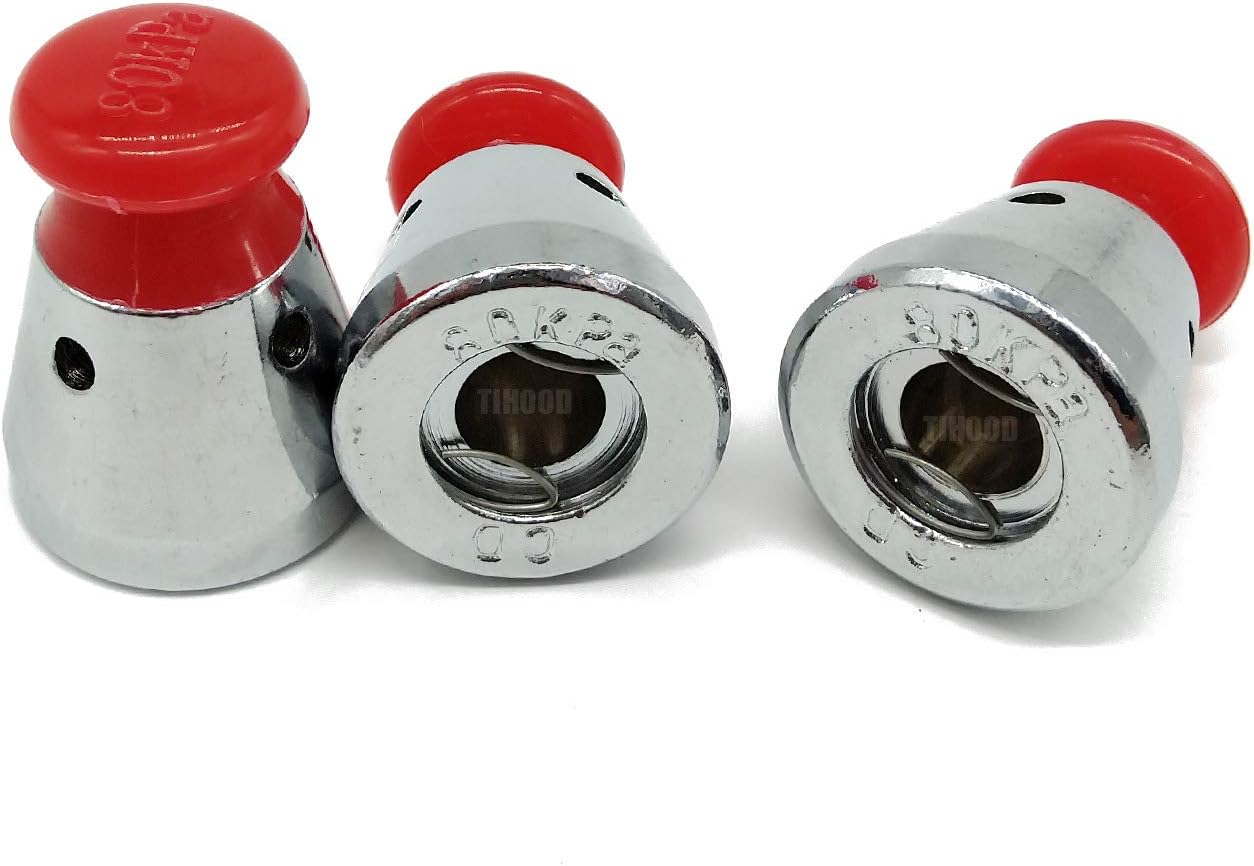 TIHOOD 3PCS Universal Pressure Cooker Relief Jigger Valve 1.5 Inch High (Red)
