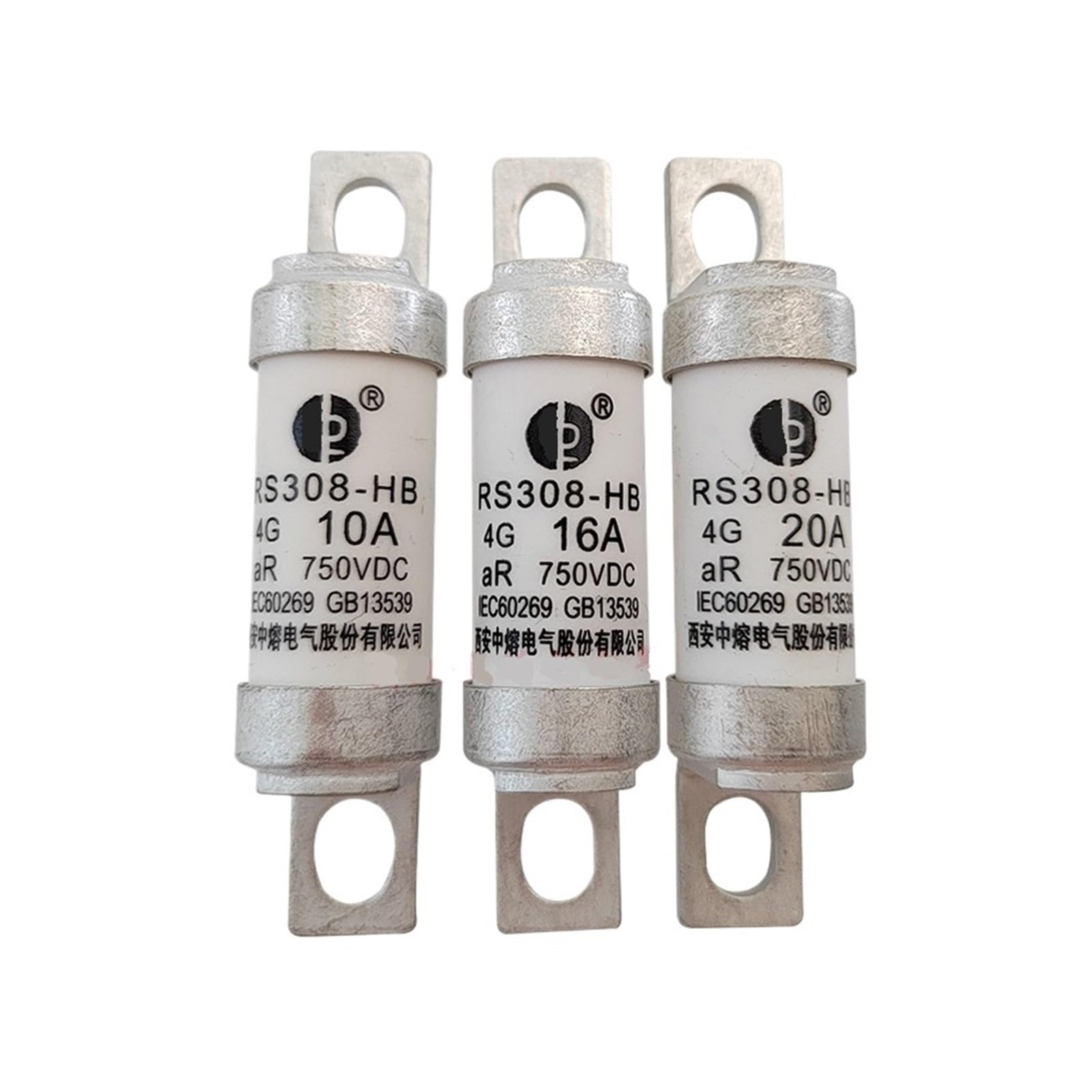 10 szt. bezpieczników RS308-HB-4G 10A 16A 20A 25A 32A 40A 50A 63A 80A 100A 750VDC (63A)
