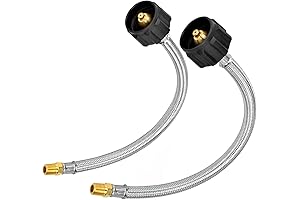 2-Pack RV Propane Pigtail Hose by Flame King, 1/4" Male NPT Adapter...