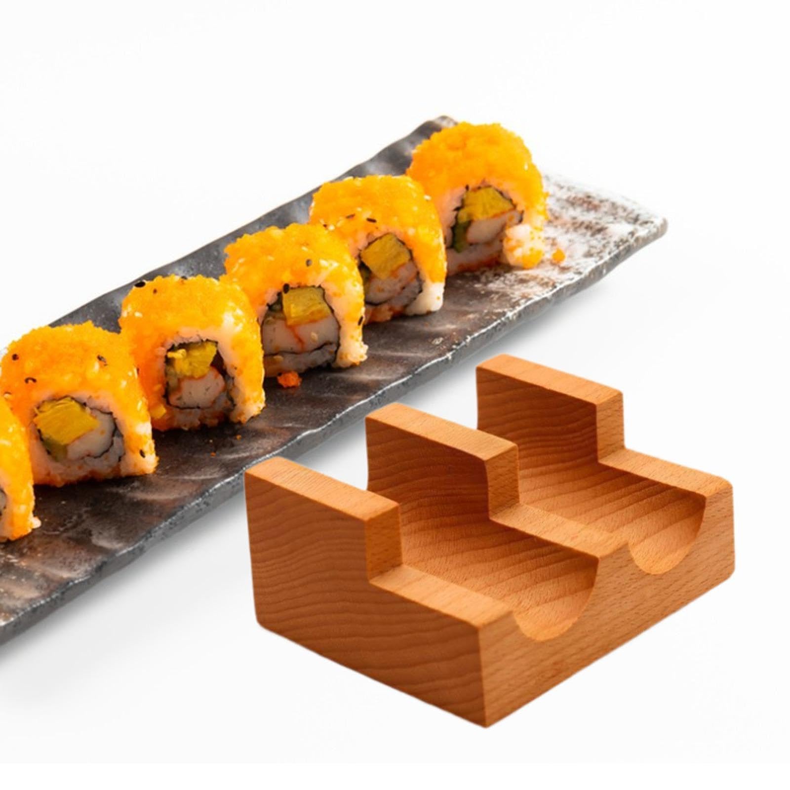 YORSEEK Wooden Sushi Taco Holders New Sushi Hand Roll Holder - View #6