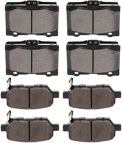 SCITOO D1091 D1090 Kit de pastillas de freno semimetálicas delanteras y traseras de repuesto para Acura RL 2005-2012