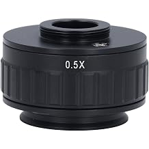 ciciglow CTV Lens Adapter for Trinocular Stereo Microscope CCD Camera C Mount, Quick Installation Industrial Camera Adapter 0.5X
