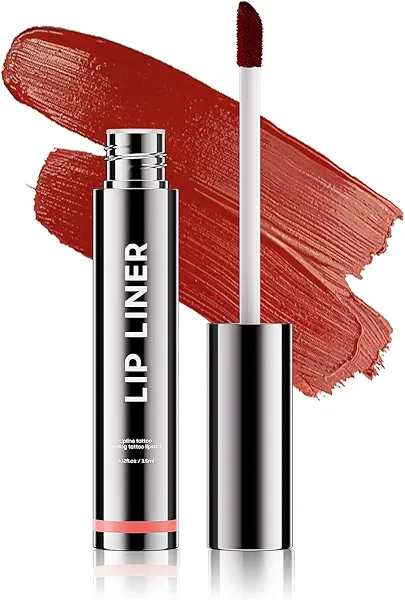 OETUIOW Lip Stain Long Lasting & Waterproof Lip Liner, Non-Stick Cup Highly Pigmented Natural Finish, Lip Gloss for All-Day Color Hold (Rose)