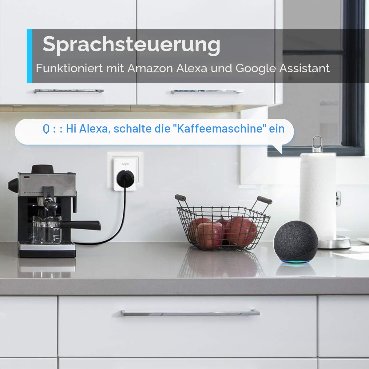 TP-Link Tapo P300 Steckdosenleiste mit 2 USB-Anschlüsse & 1 Type C-Anschlüsse & WLAN Smart Steckdose
