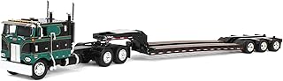 DCP 1/64 Green/Black Peterbilt 352 COE 118" Sleeper with Talbert Tri-Axle Lowboy Trailer 60-1870