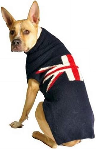 Chilly Dog Union Jack - Suéter para perro, talla L