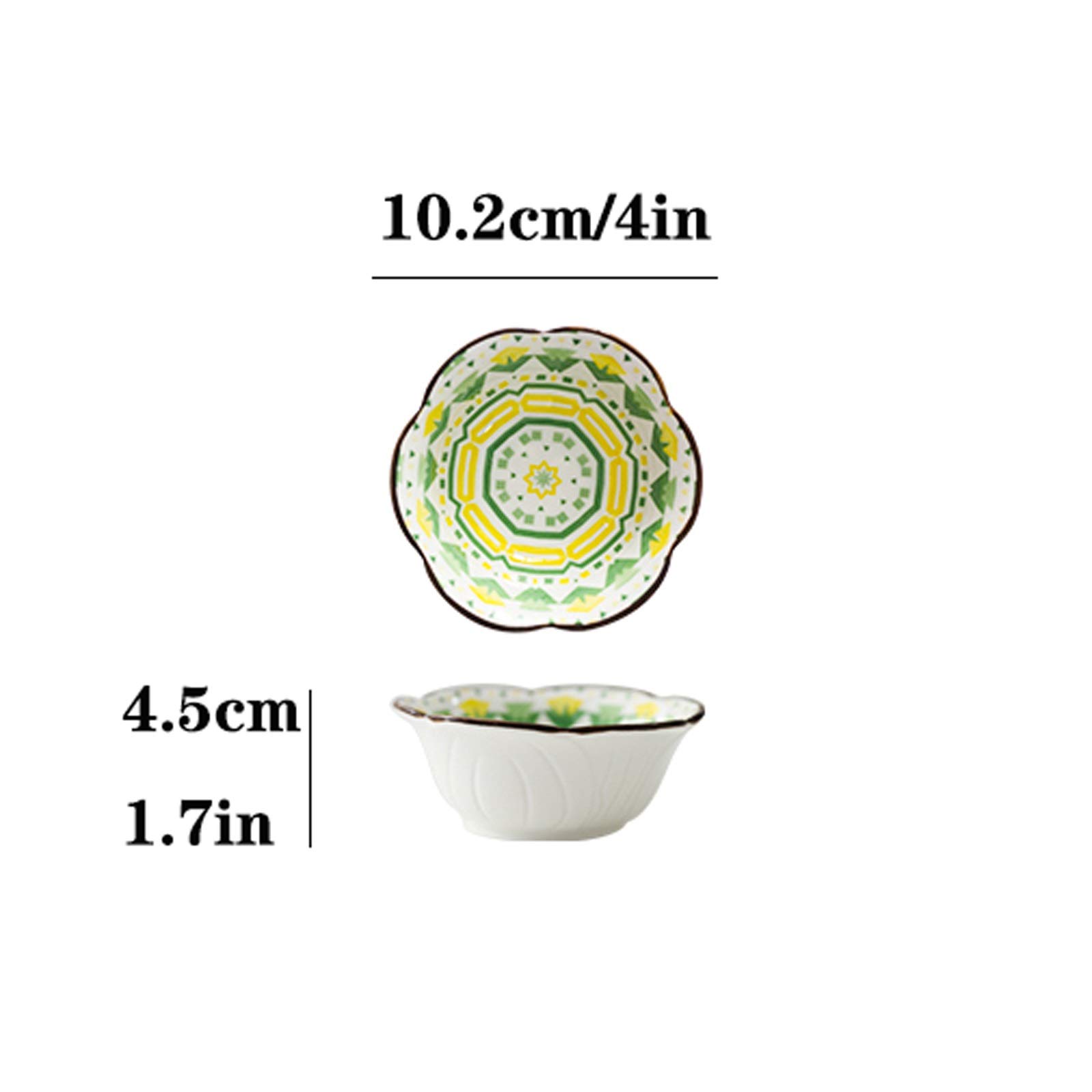 Soßenschale, Haushaltskeramik, Dip-Schalen/Schalen, 4er-Set, leuchtende Farben, ideal, Ketchup, Gewürz, Mehrzweck-Dip