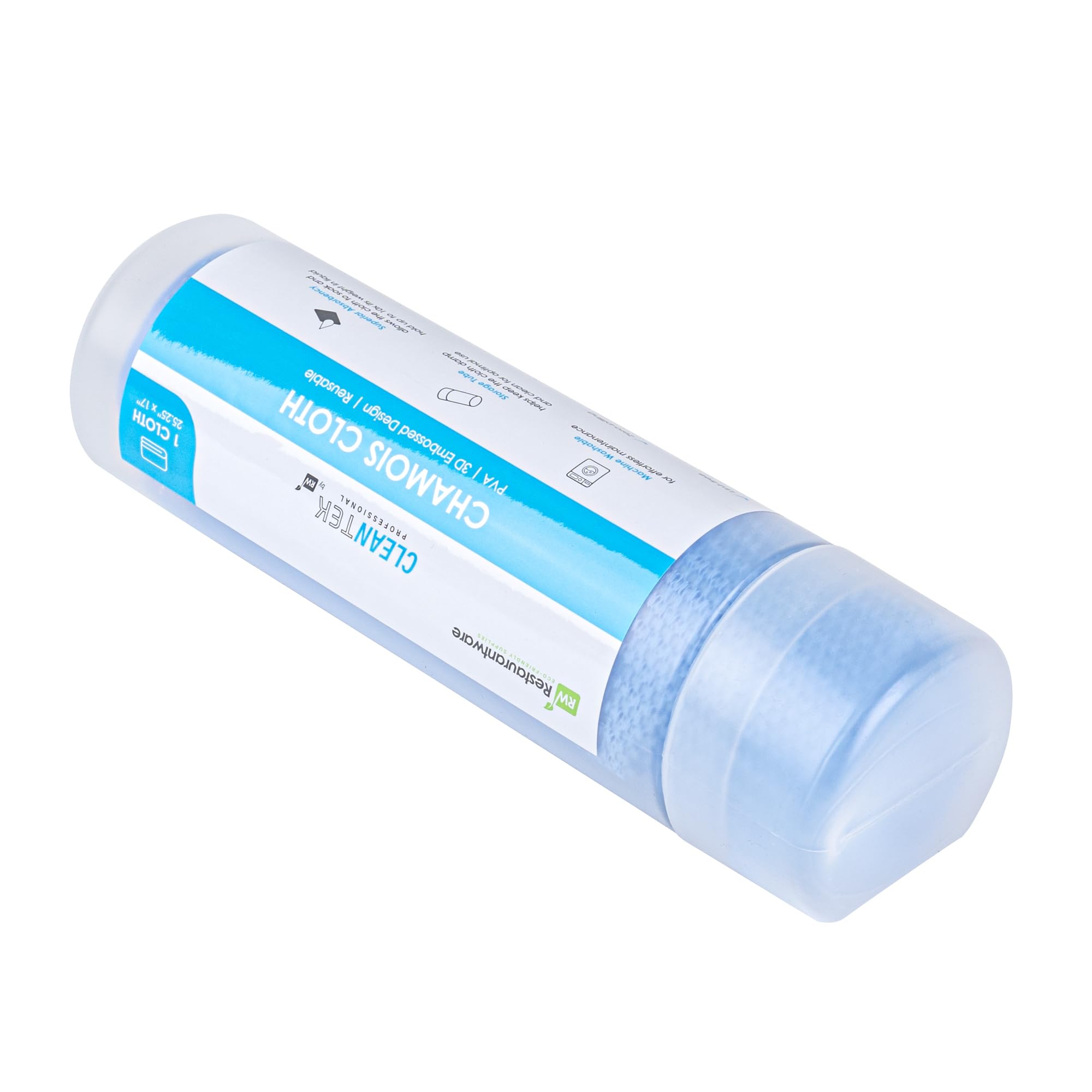 Clean Tek Professional Blue 3D Gamuza – con tubo de almacenamiento – 25 1/4 pulgadas x 17 pulgadas – 1 caja
