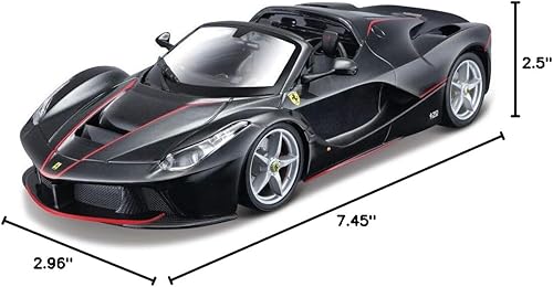 Miniatura 4 de Maisto 1:24 Línea de montaje LaFerrari Aperta - Negro Grande