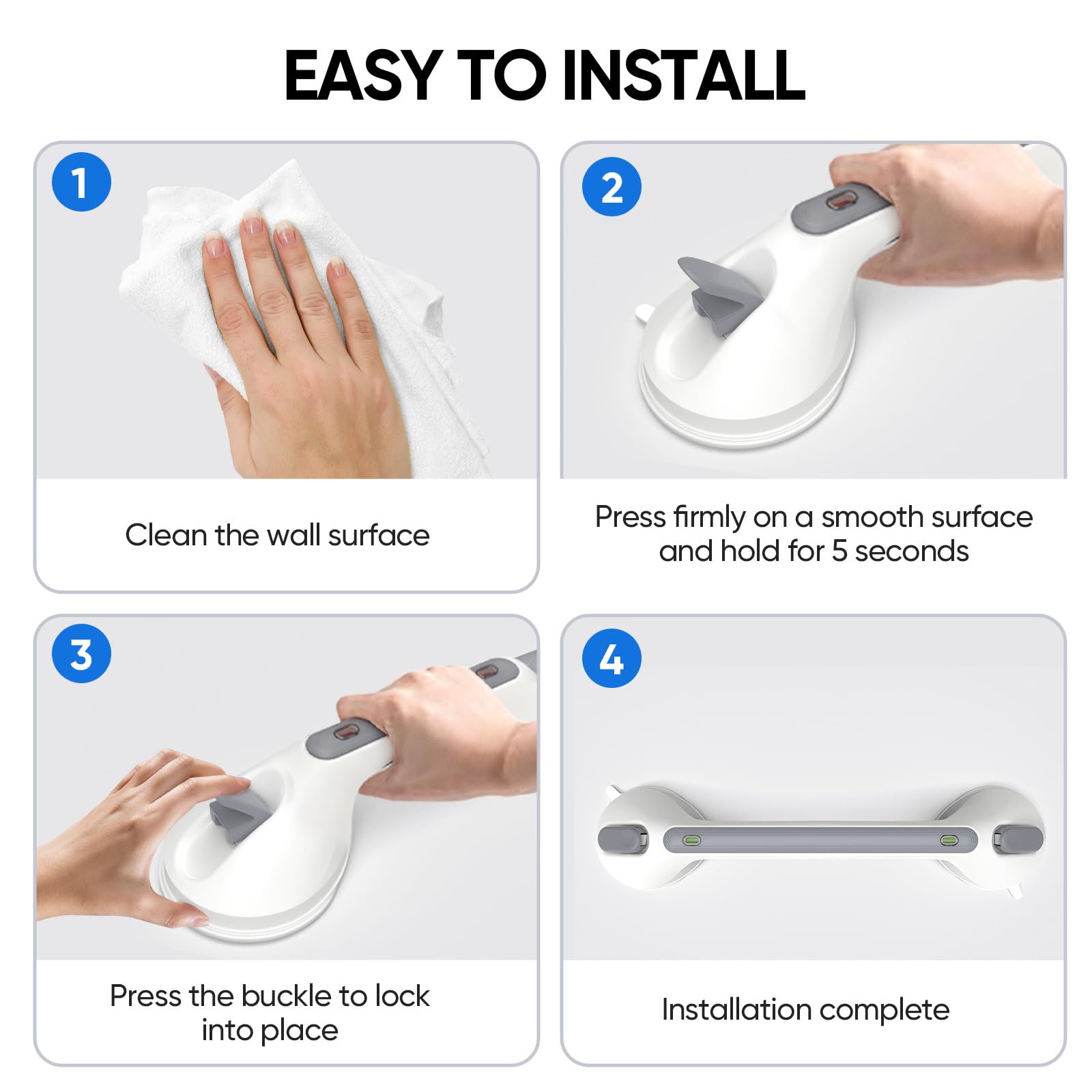 2 Pieza Agarrador Ducha para Personas 41 CM Asa de Seguridad