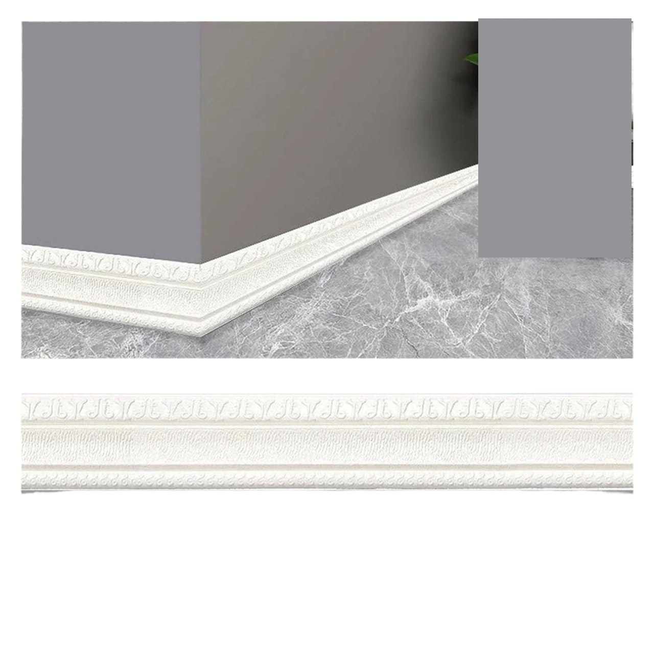 3 uds 10m/Rollo 3D línea de Corte de Pared rodapié Borde Adhesivo Impermeable zócalo Papeles de Pared Pegatina de Pared for decoración del hogar de la habitación para Bordes De Paredes