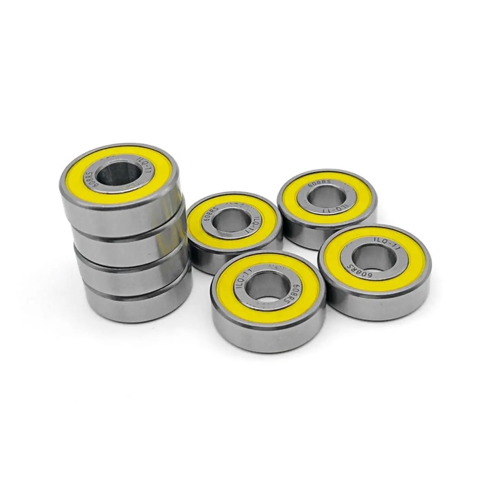 SUOFEILAIMU 8pcs ILQ-11 608RS Skating Bearing 8x22x7mm Inline Roller Skates Bearings for Skate Shoes Patins Scooter Skateboard 608
