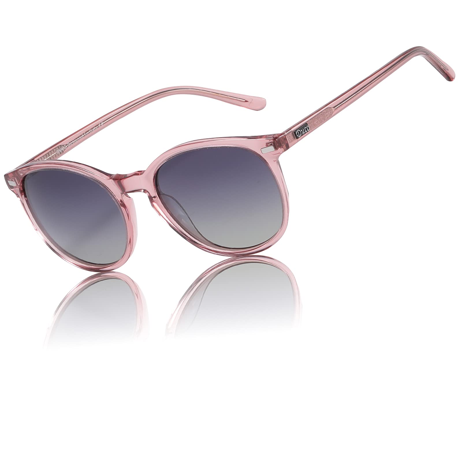 DUCO Retro Polarisierte Damen Sonnenbrille Vintage UV400 Schutz Sonnenbrillen Leichtgewicht Acetat Rahmen 1230