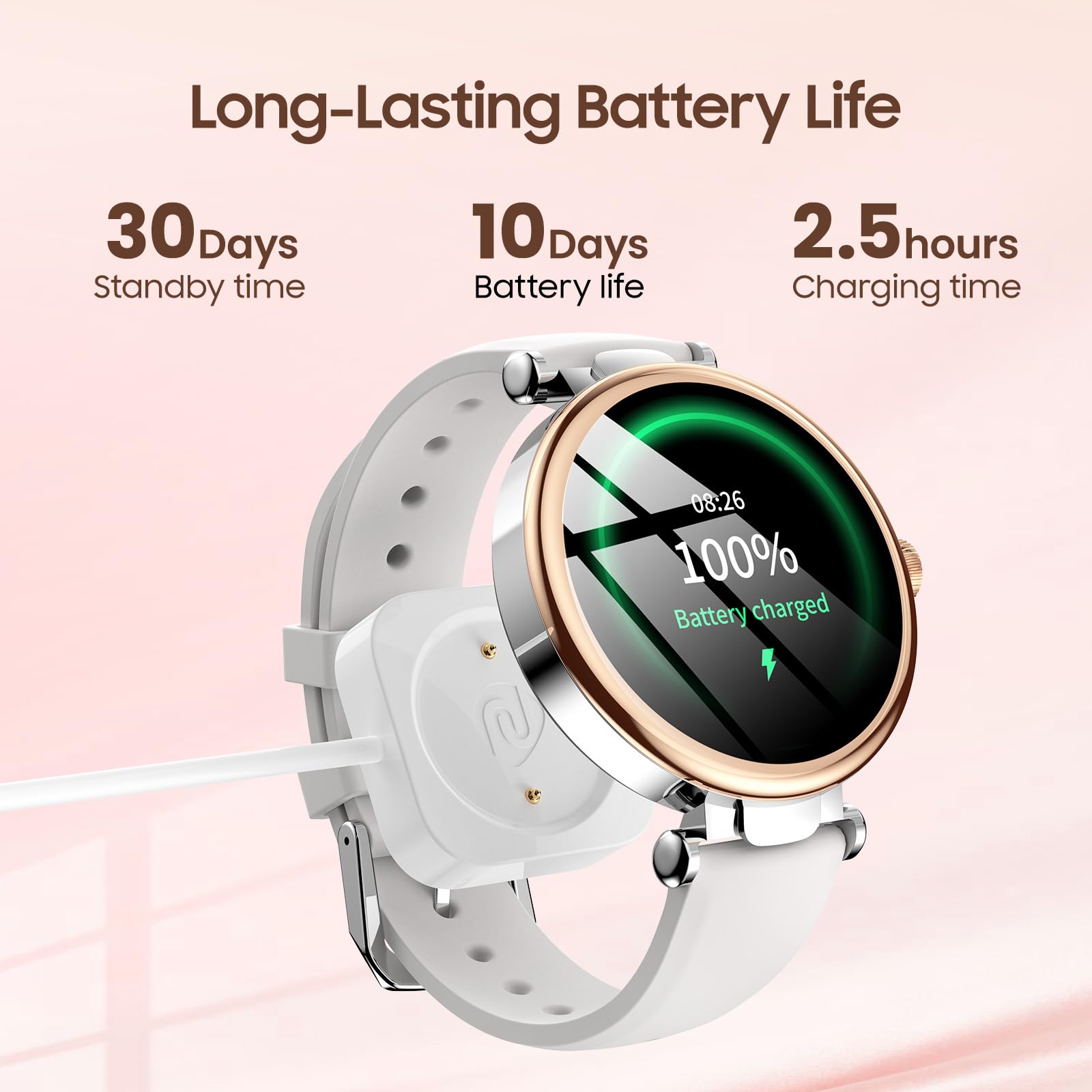 TOZO S8 Zegarek Smart AMOLED dla kobiet i mężczyzn, 1,32" ekran HD, Bluetooth do połączeń i wiadomości, smartwatch z trackerem aktywności, monitor zdrowia i snu, 100+ trybów sportowych, wodoodporny