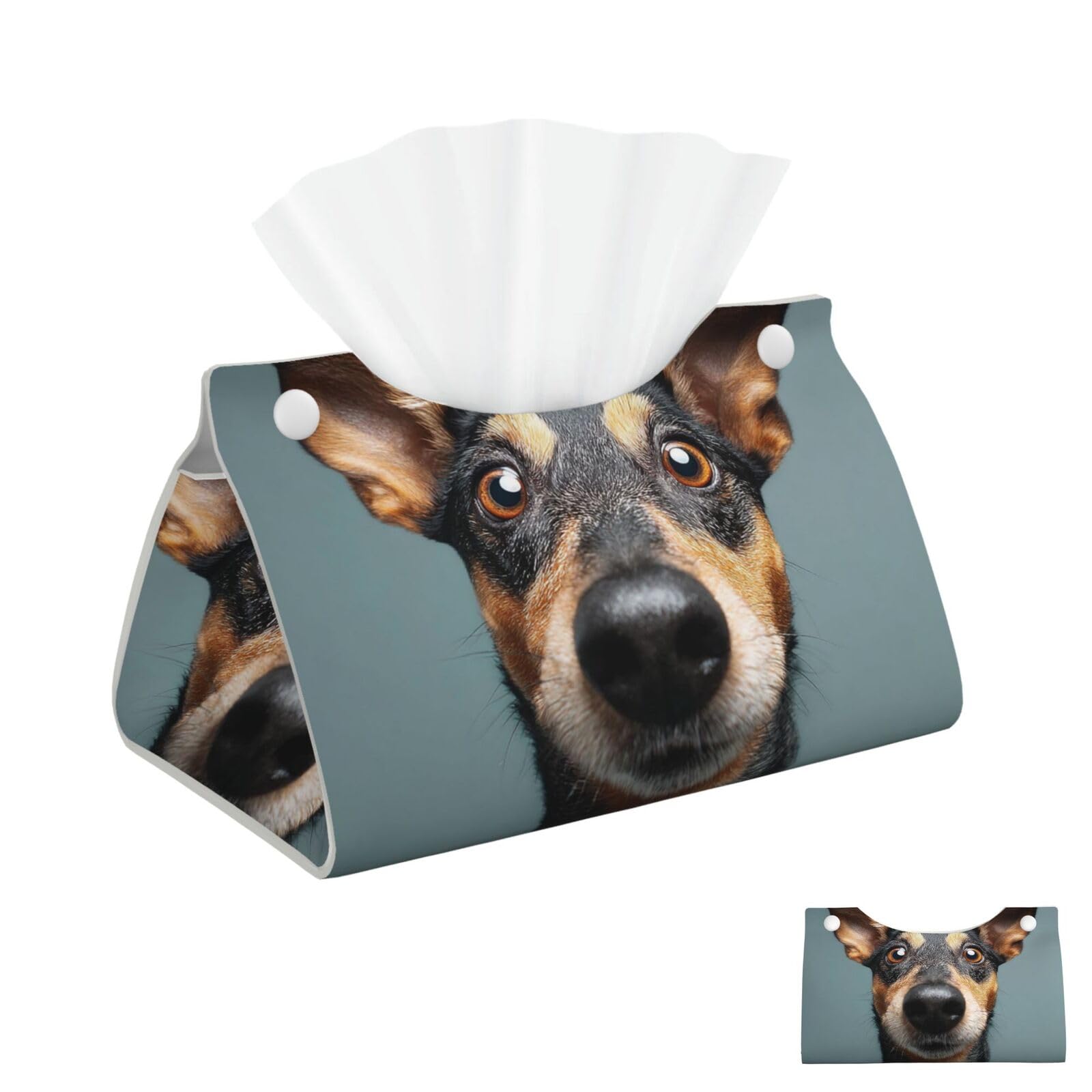 Funny Dog Tissue Box Cover Square Cube Boxes