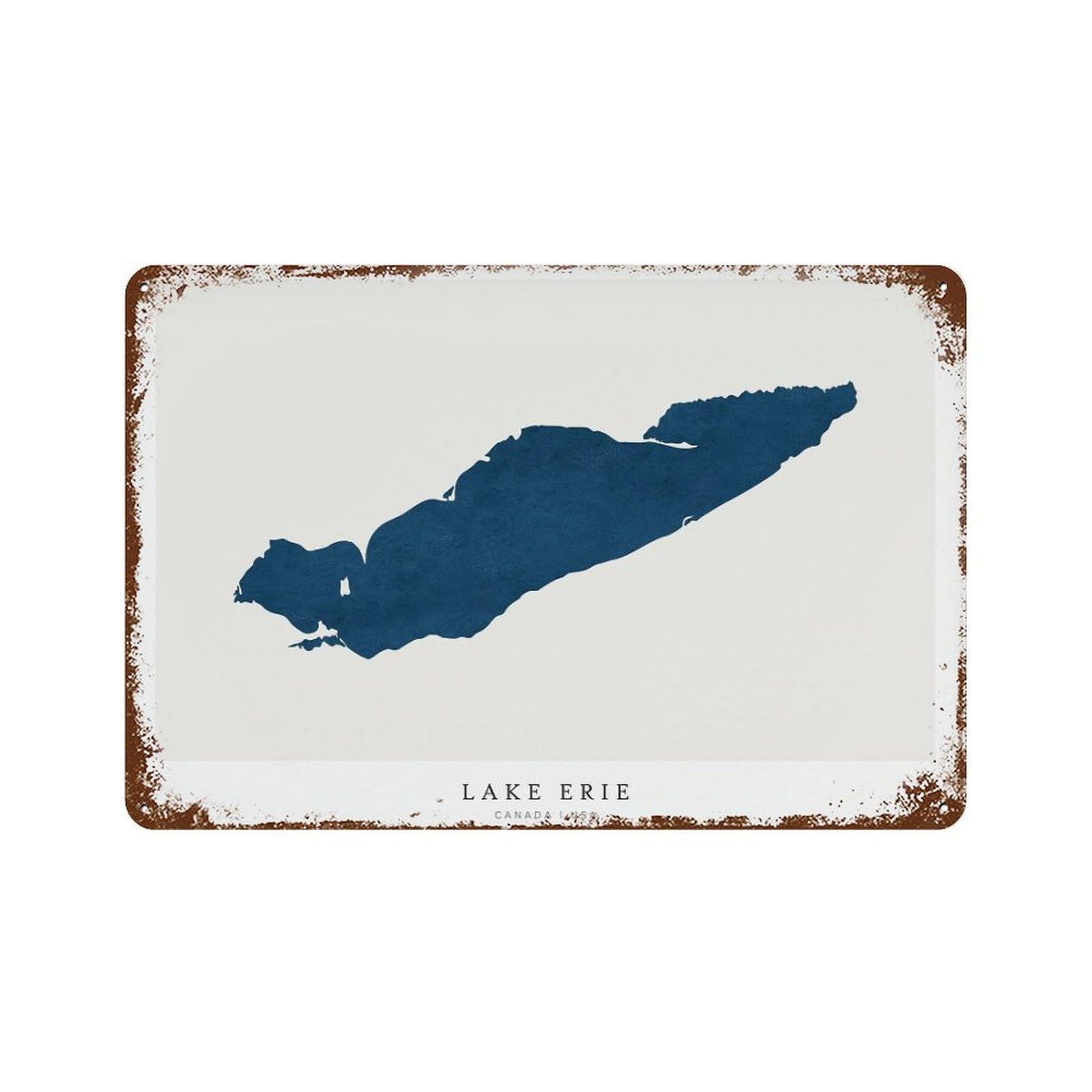 xiaoxiaoshen Lake Erie Map Canada Ontario (2) Wall Decor Art Metal Tin Poster Modern Home Decor Art Home Bar Shop Decorations Vintage Sign 20x30cm