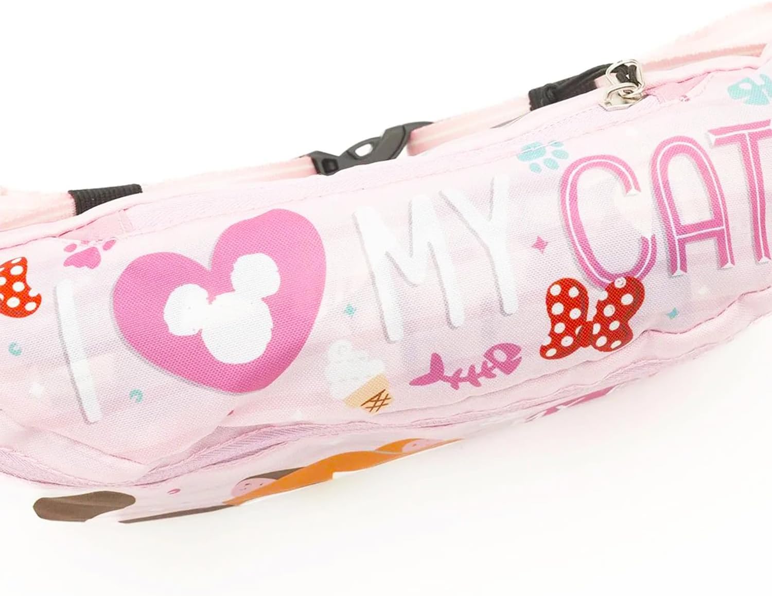 Disney Cats Fanny Pack Set - Waist Belt Bag with Dual Zippers Featuring Aristocats, Big Hero 6 Mochi, Cinderella's Lucifer, Plus Water Bottle for Kids
