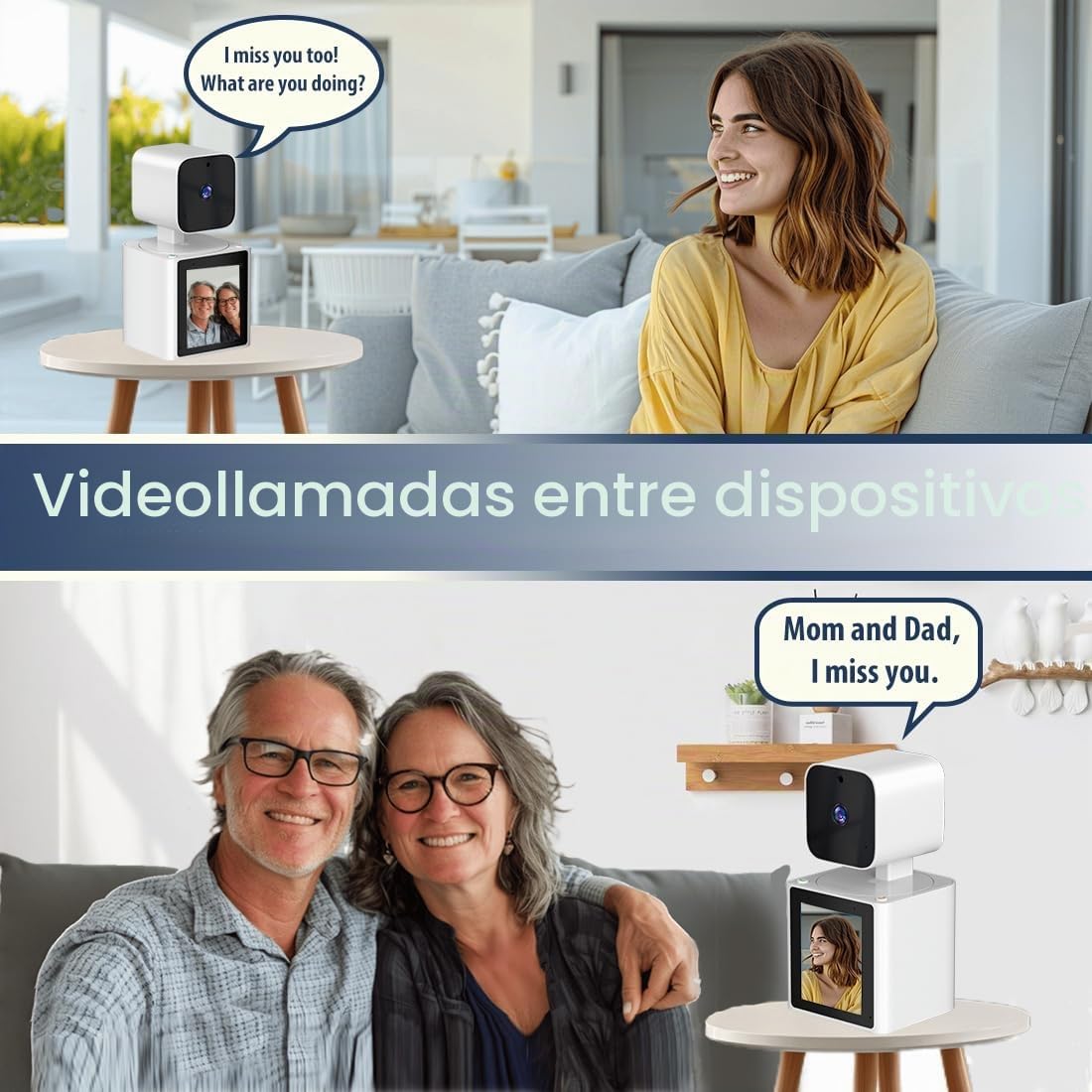 Cámara de Seguridad para el hogar para Interiores, cámara para Mascotas, cámara de Perro 1080P con Video bidireccional, Monitor para Ancianos/bebé/niñera/Mascota/Perro con aplicación, cámaras