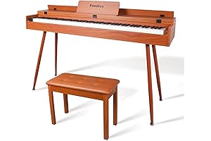 Electric Piano Keyboard for Beginners: 88 Fully Weighted Keys with Bench and Sustain Pedal