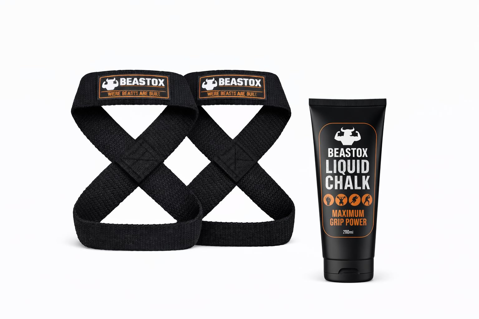 Grip & Lift Combo Pack, 8mm Padded Lifting Straps with Liquid Chalk, 200ml, Maximum Grip Power-image-16