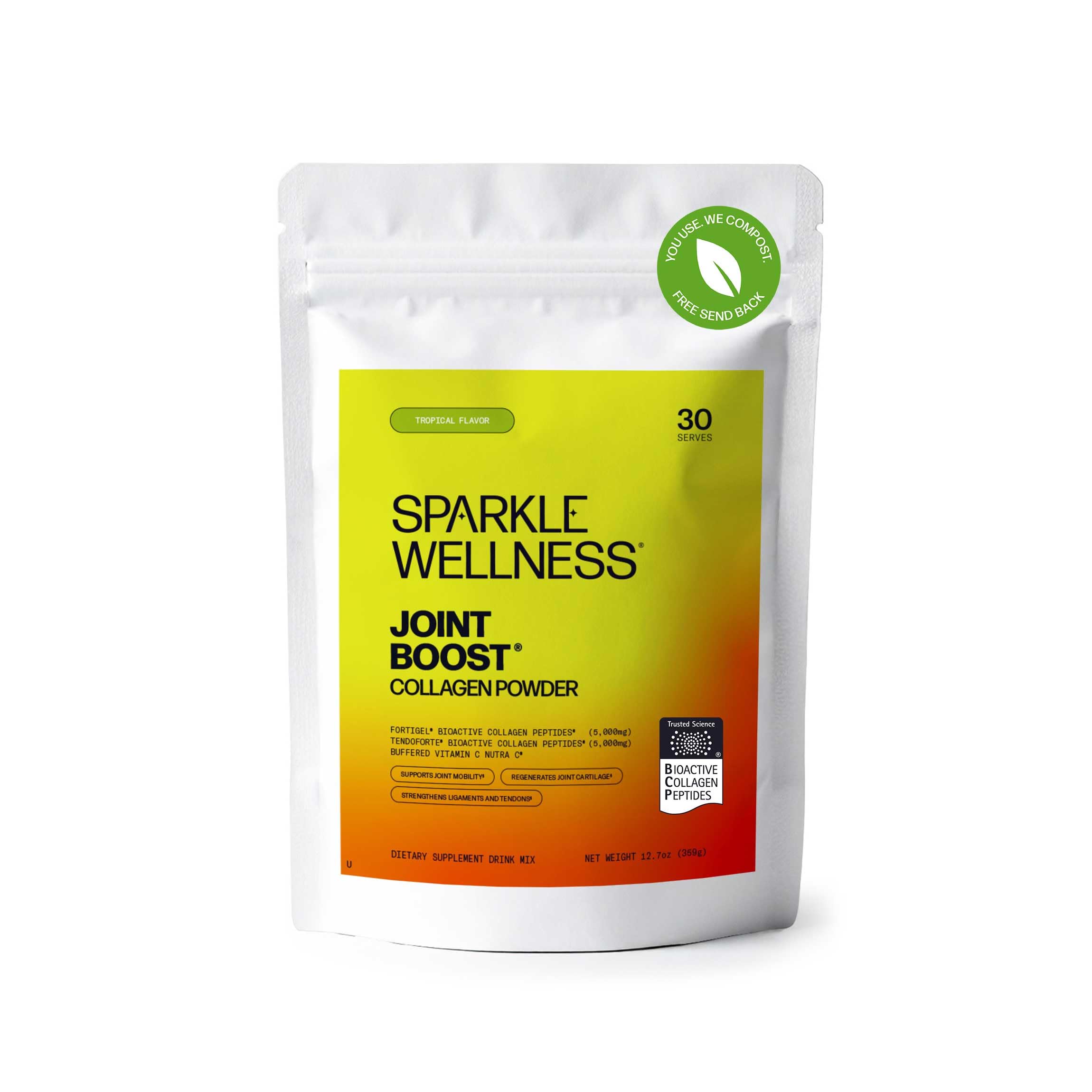 - FORTIGEL & TENDOFORTE Collagen Peptides | Collagen Powder with Calcium Ascorbate Vitamin C to Support Joint Mobility, Tendon & Ligament Health | Joint Boost (Tropical) [30-Serves]