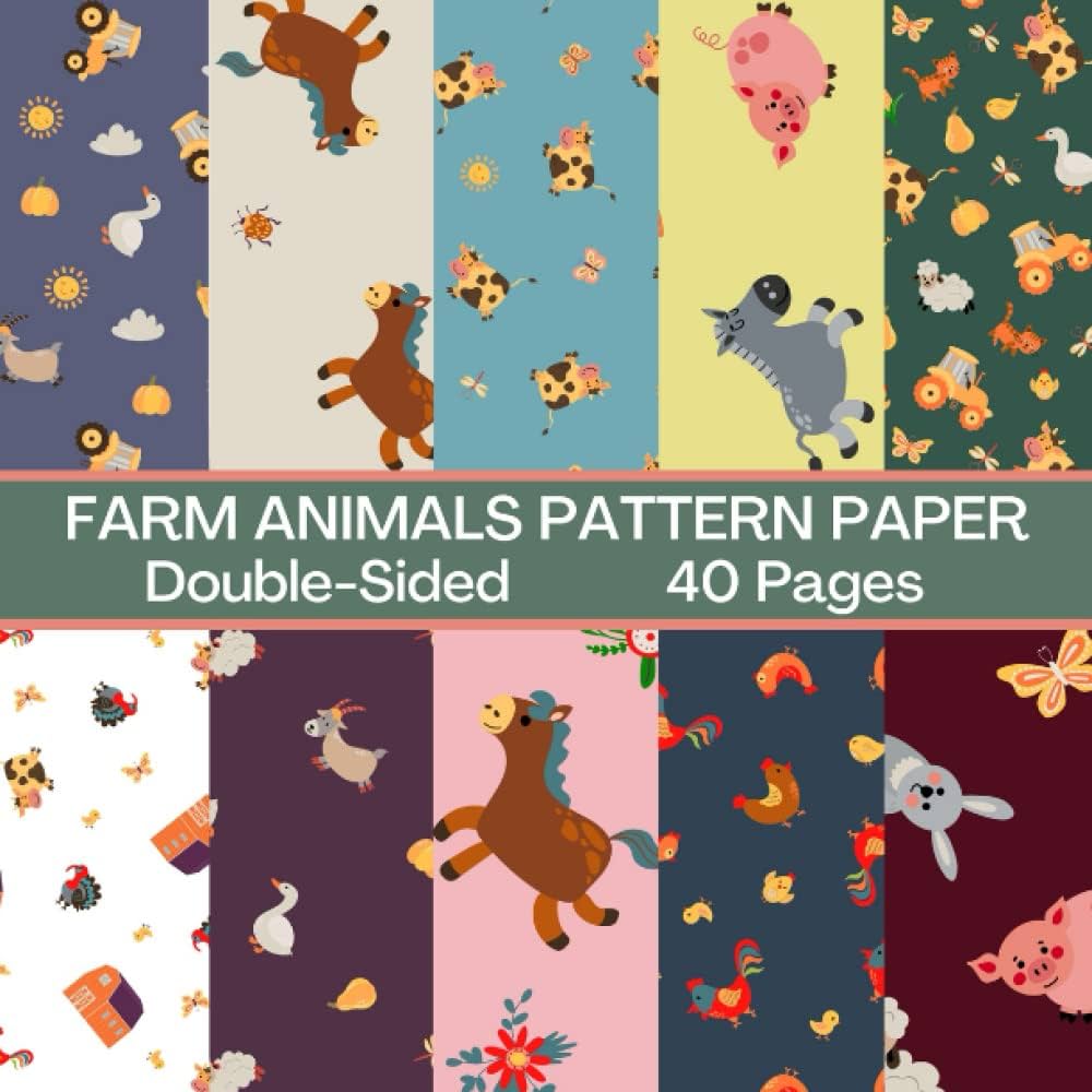 Farm Animals Scrapbook Paper 40 Pages 20 Sheets: Farm Pattern Paper: Double Sided for Scrapbooking, Card Making, Origami, DIY and More: Millicent, Jade: Amazon.com: Books farm-animals-scrapbook-paper-40-pages-20-sheets-farm-pattern-paper-double-sided-for-scrapbooking-card-making-origami-diy-and-more-millicent-jade-amazon-com-books