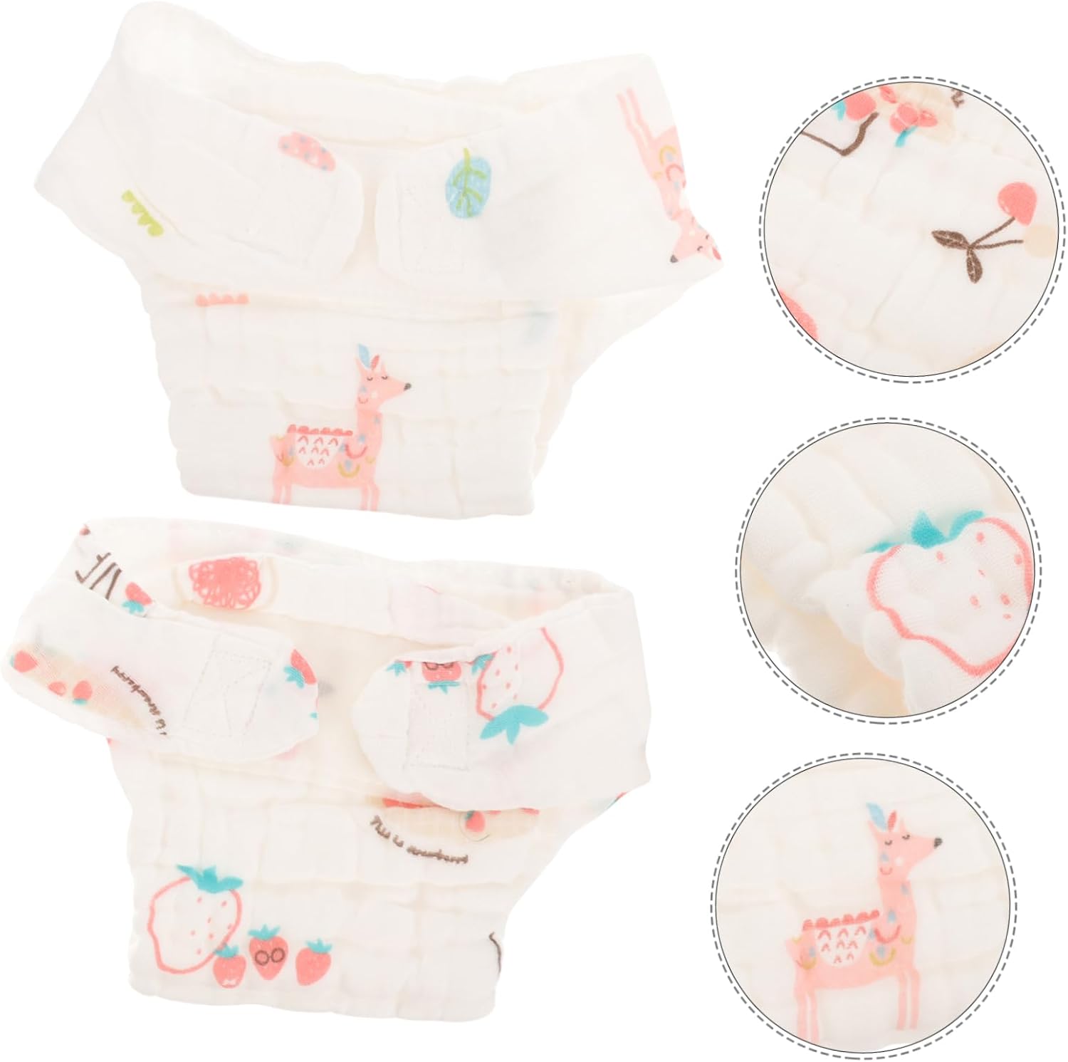 2pcs Cotton Diaper Covers for Girls Preemie Diapers Preemie Reusable Pants Style