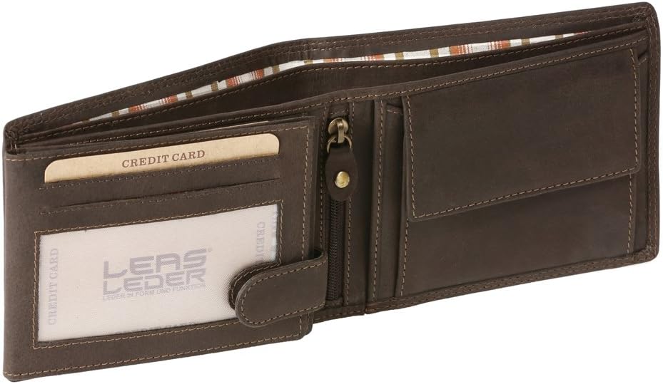 LEAS MCL Mens Wallet, Genuine Leather, brown - ''LEAS Basic-Vintage-Collection''