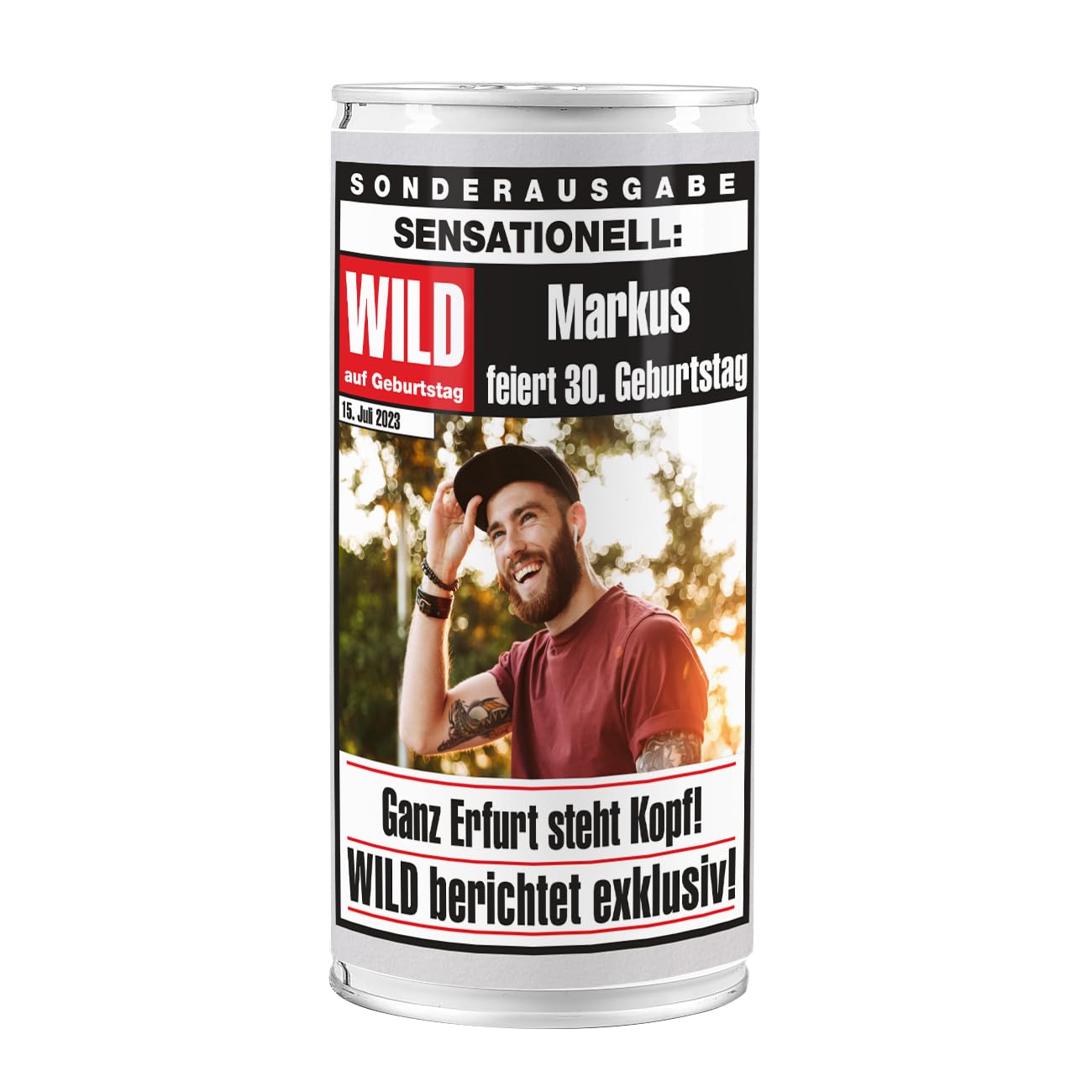 Lustapotheke Vatertagsbier – 1 Liter Bierdose Personalisiert Mit Eigenem Text, Perfektes Geschenk Für Papa
