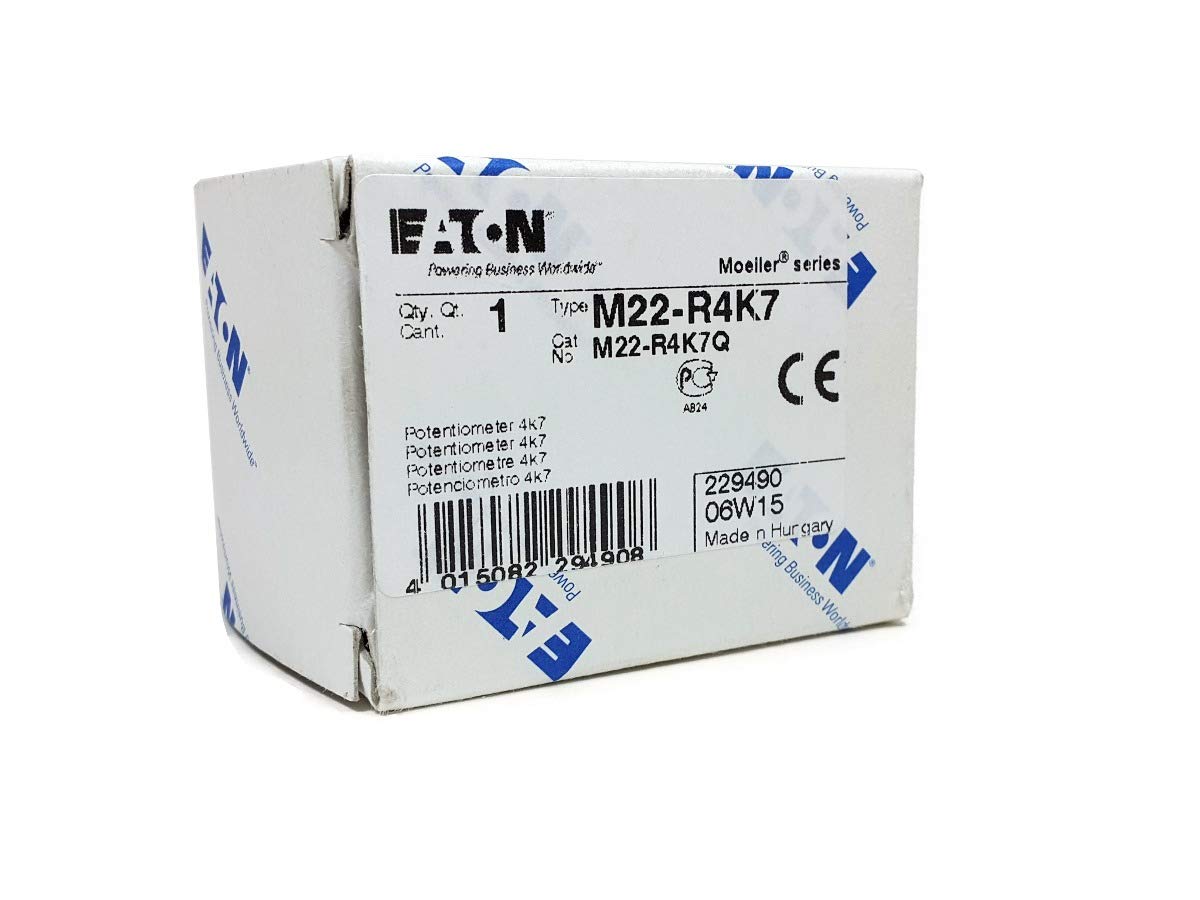 Eaton Potenciómetro M22-R4K7, nuevo en caja, garantía de un año (la entrega real es de aproximadamente 1 a 2 semanas)