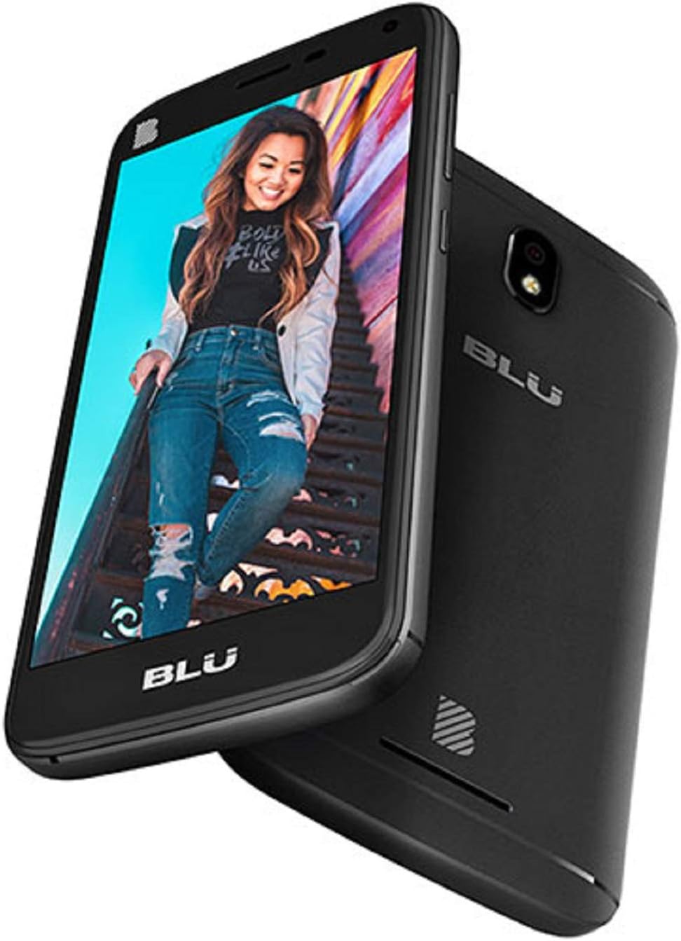 BLU C5L C0050UU smartphone, angled view showing the screen with a user interface.