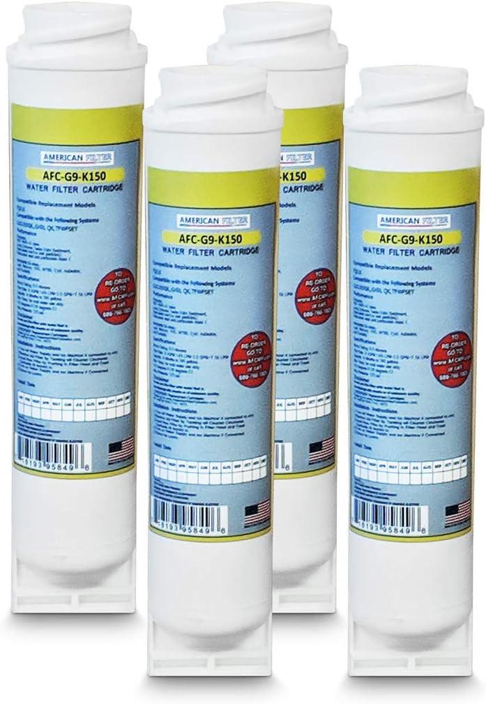American Filter Company®, Water Filter, Model # AFC-G9-K15, Compatible with GE (R) FQK1K Filters 4-Pack