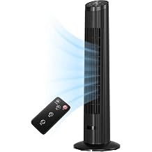 Uthfy 31" Tower Fan for Bedroom, 15H Timer, 26ft/s Fans that Blow Cold Air | 120&deg; Oscillating Standing Floor Fan, 3 Speeds, 3 Modes, Remote, 20dB Quiet Fan for Home, Office