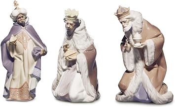 Lladro Three Kings Nativity Set - Kings Balthazar, Melchior, and Gaspar