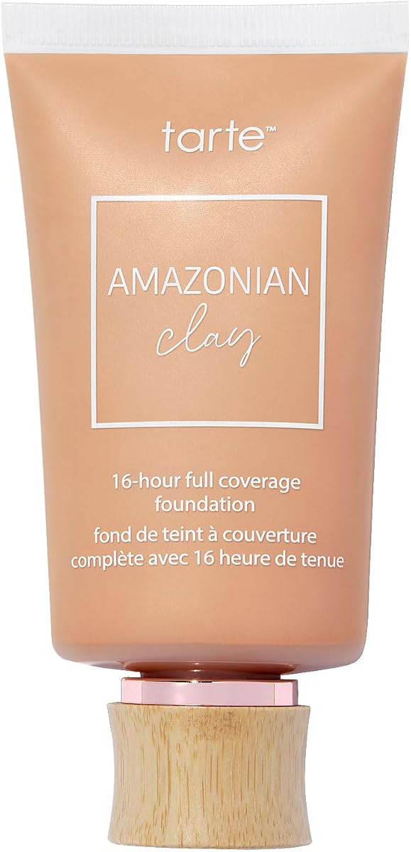 tarte arcilla amazónica base de cobertura completa de 16 horas – Base de acabado mate con arcilla amazónica y vitamina E para hidratación y piel de aspecto suave, vegano y libre de crueldad