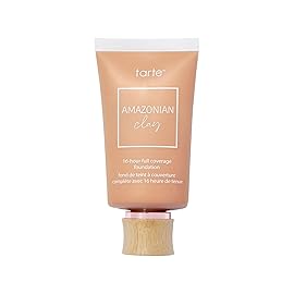 tarte Amazonian clay 16-hour Full Size coverage foundation - Matte Finish Foundation with Amazonian Clay & Vitamin E for Hydration & Smooth Looking Skin, Vegan & Cruelty Free