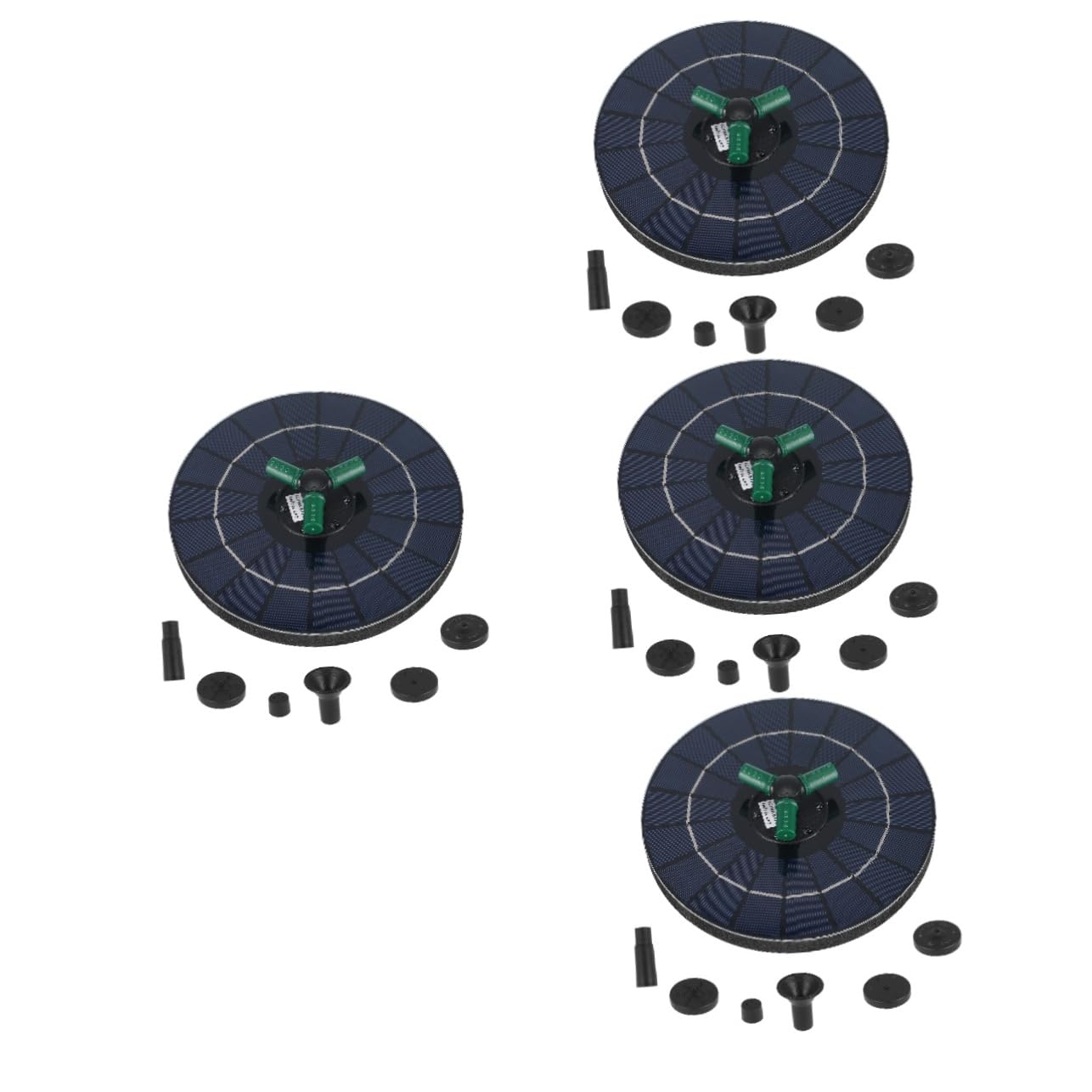 BESPORTBLE 4piezas Fuente Solar Flotante Múltiples Boquillas para Jardín y Piscina Bañera De Aves Luz Led para Decoración Exterior