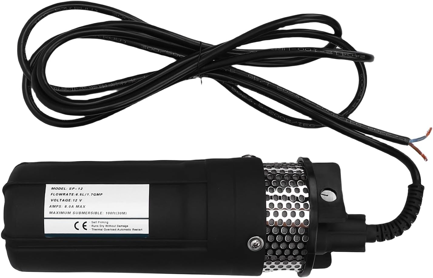 Garosa Deep Well Submersible Pump, Rustproof Housing with Stainless Steel Components, Ideal for Irrigation and Livestock Watering At Remote Places (DC12V)