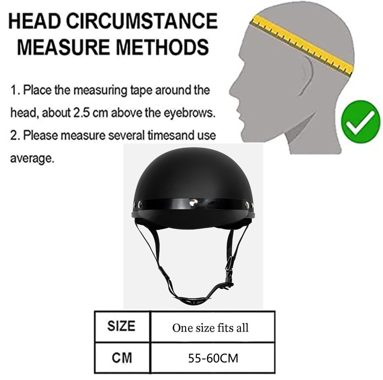 Retro Halbschalenhelm, DOT/ECE-Zulassung Halbhelme Motorradhelm Für Damen Und Herren Erwachsene, Jet-Helm Mit Schnellverschluss-Schnalle, Open Face Helm Für Cruiser Scooter E-Bike