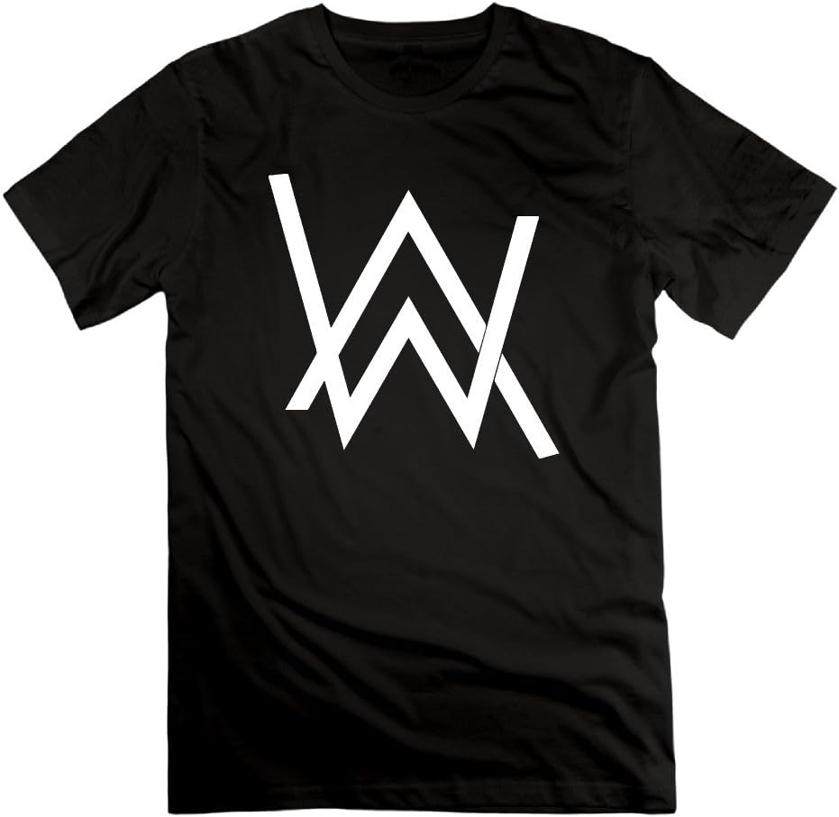 HUIKL Men's Alan Walker Logo Faded Mirjamie Cotton Short Sleeve T Shirts