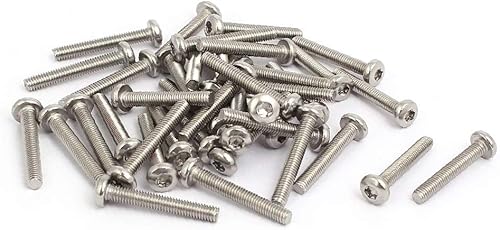 X-DREE M3x20mm 304 Stainless Steel Button Head Torx Screws Bolts T10 Drive 40pcs(M3x20mm 304 Tornillo Torx de cabeza de botón de acero inoxidable