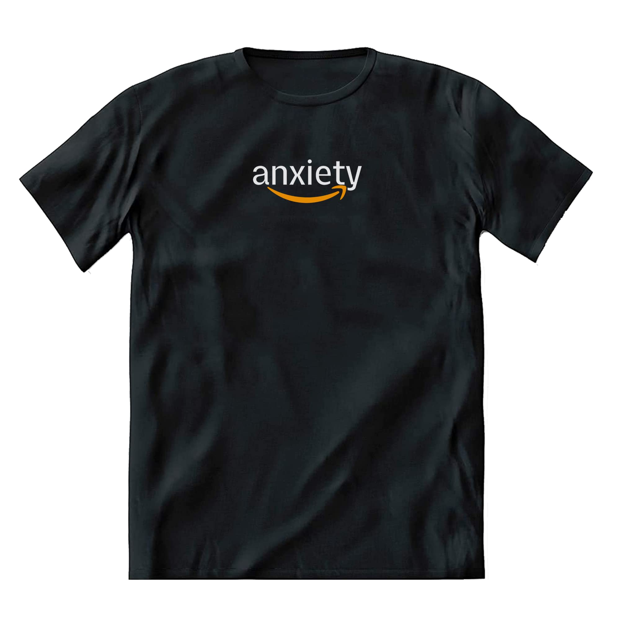 Brown BroAnxiety Printed Half Sleeve Round Neck Funny Hindi Text Graphic T Shirt/Top for Men and Women