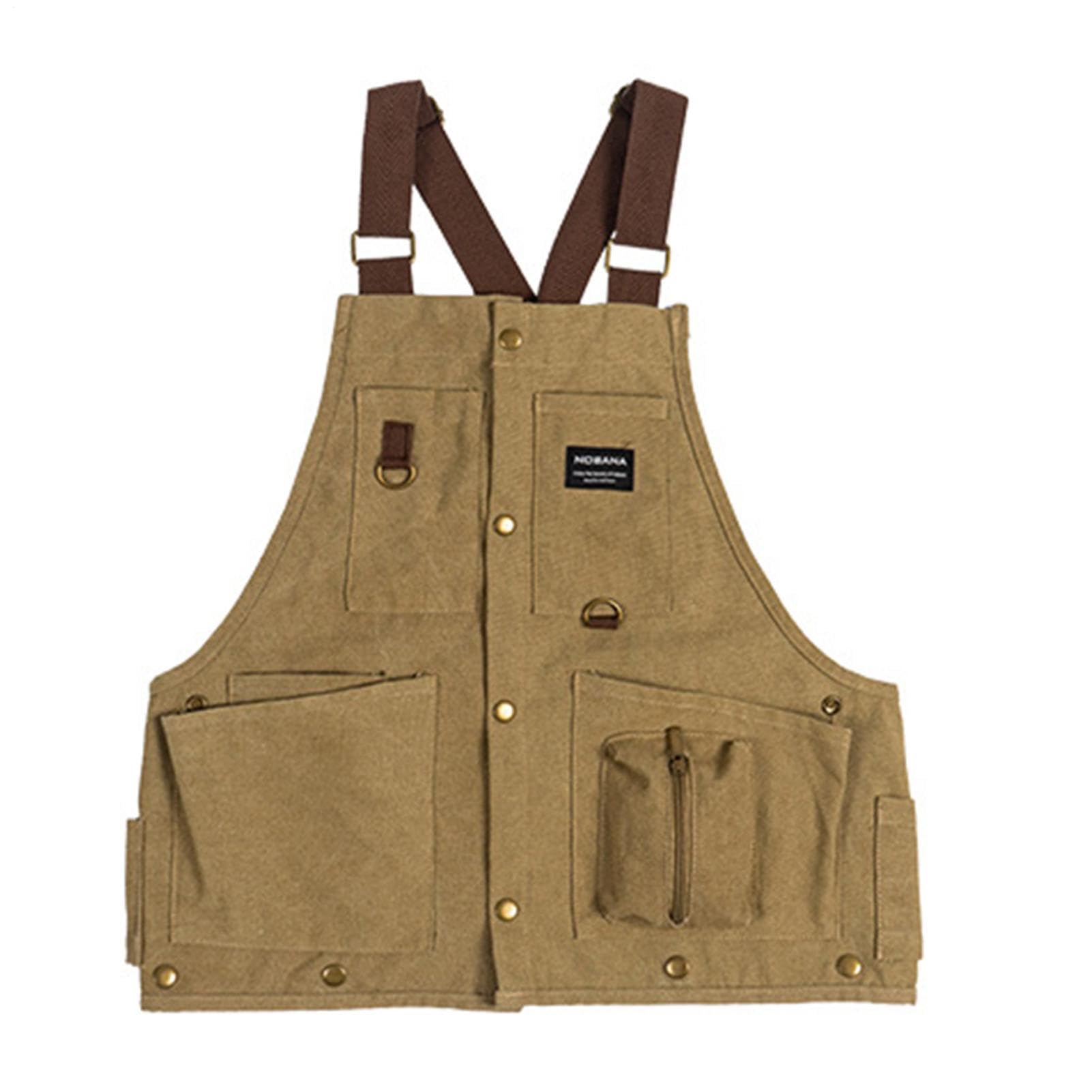 Gilet de photographie – Tablier de cuisine multifonctionnel avec poches, tablier d'extérieur et gilet réglable | Veste de travail légère pour la pêche, le camping, le jardinage, la photographie, les v