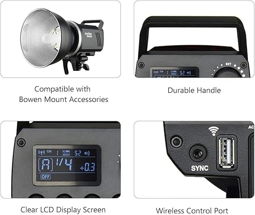 image for Godox Strobe Light Photography MS300 300W Studio Flash - 2.4G Wireless