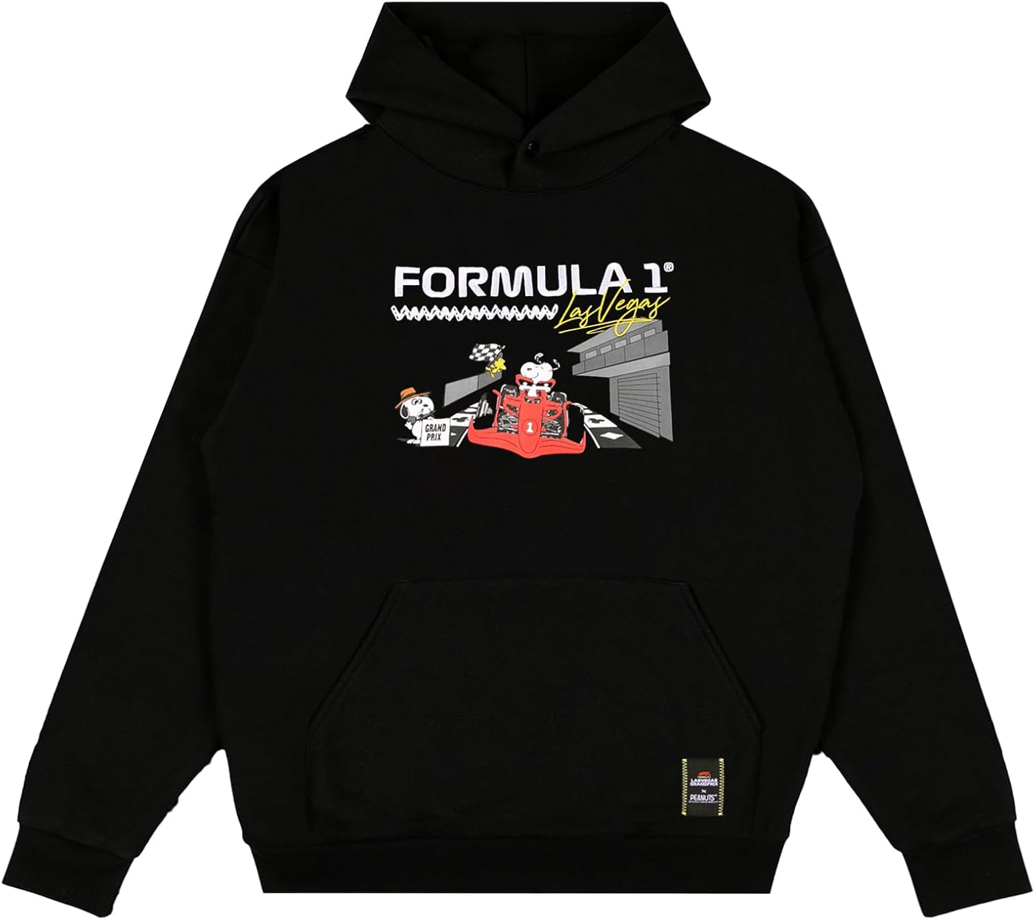 F1 Las Vegas Grand Prix Men's Peanuts Finish Line Hooded Sweatshirt